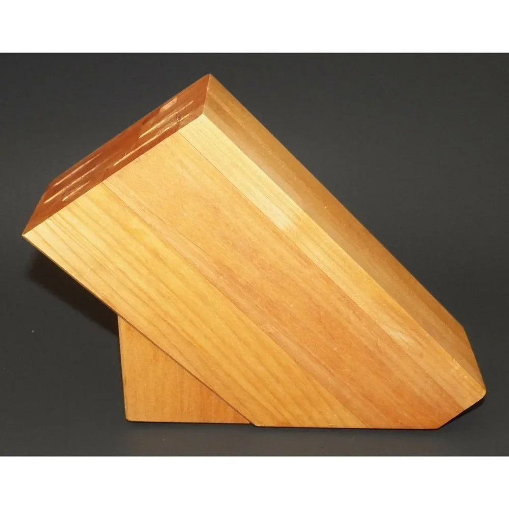 Chicago Cutlery Wood Knife Block Only 6 Knife Honing Steel Slots Steak Table